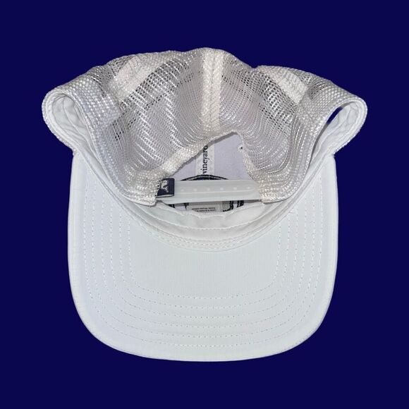 Vineyard Vines White Navy Whale Classic Logo SnapBack Trucker Hat - Picture 5 of 7